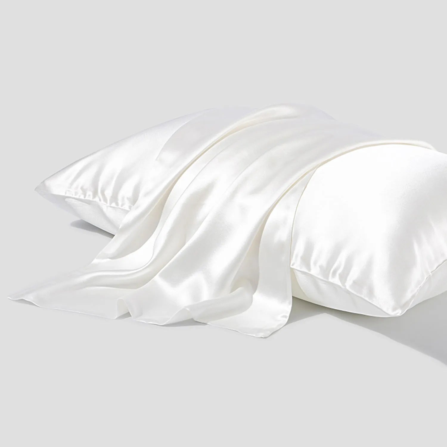 19 momme mulberry silk pillowcase in dark gray with envelope closure and solid colour finish