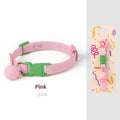 Small dog collar made from elastic polyester fabric in solid colours with adjustable 22-32cm sizing
