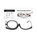 Single pair of presbyopia glasses with PC frame and AC lenses for makeup and reading