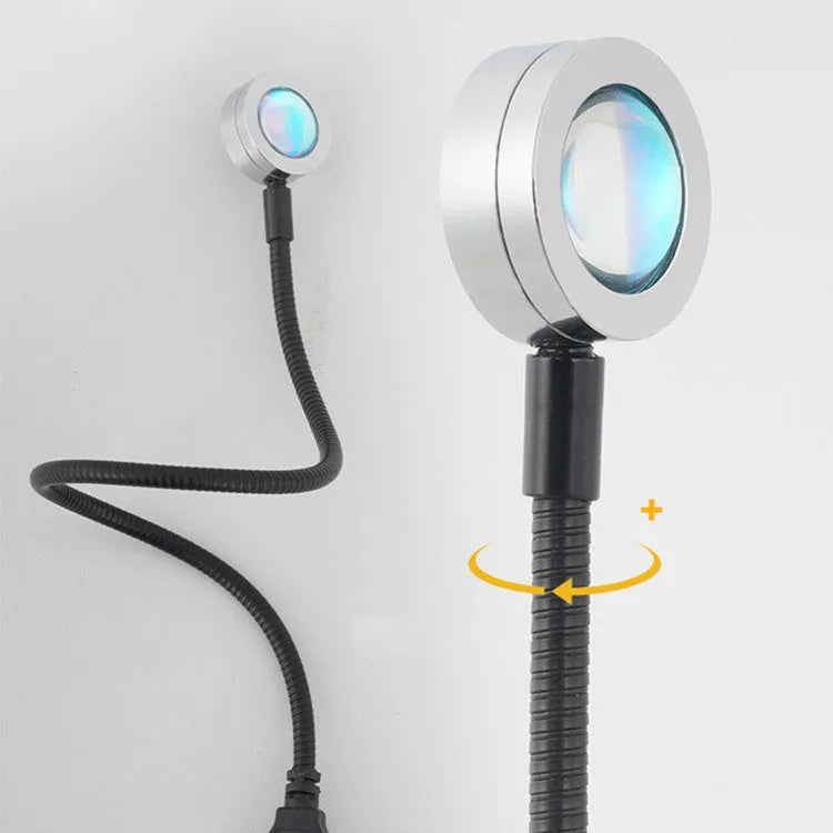 USB plug-in LED night light with projection cartoon design aluminium shade 180mm