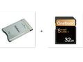 32GB SD to PCMCIA adapter card with stainless steel housing for Mercedes-Benz cars and computers