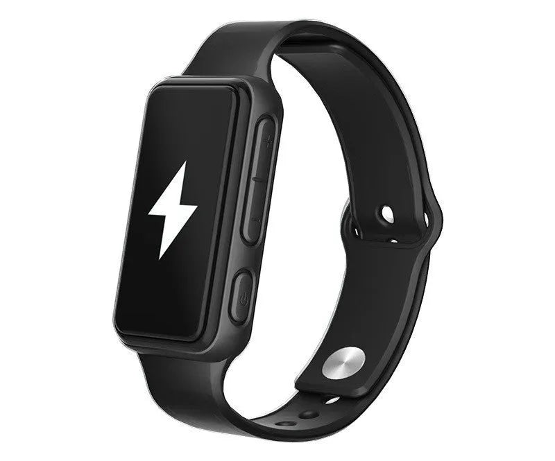 Smart bracelet with silicone strap and LCD screen in black colour option