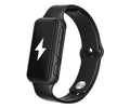 Smart bracelet with silicone strap and LCD screen in black colour option