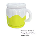 Yellow inflatable PVC ice bucket designed for cooling 2L beer steins at outdoor events