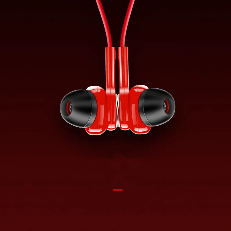 G03 black neckband Bluetooth sports earphones showing earpieces and USB charging cable