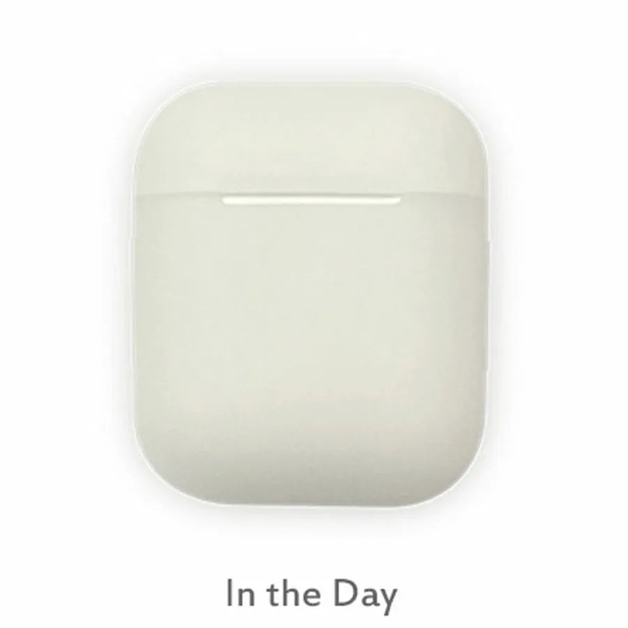 Luminous coloured silicone flip-case for Apple AirPods wireless earphones