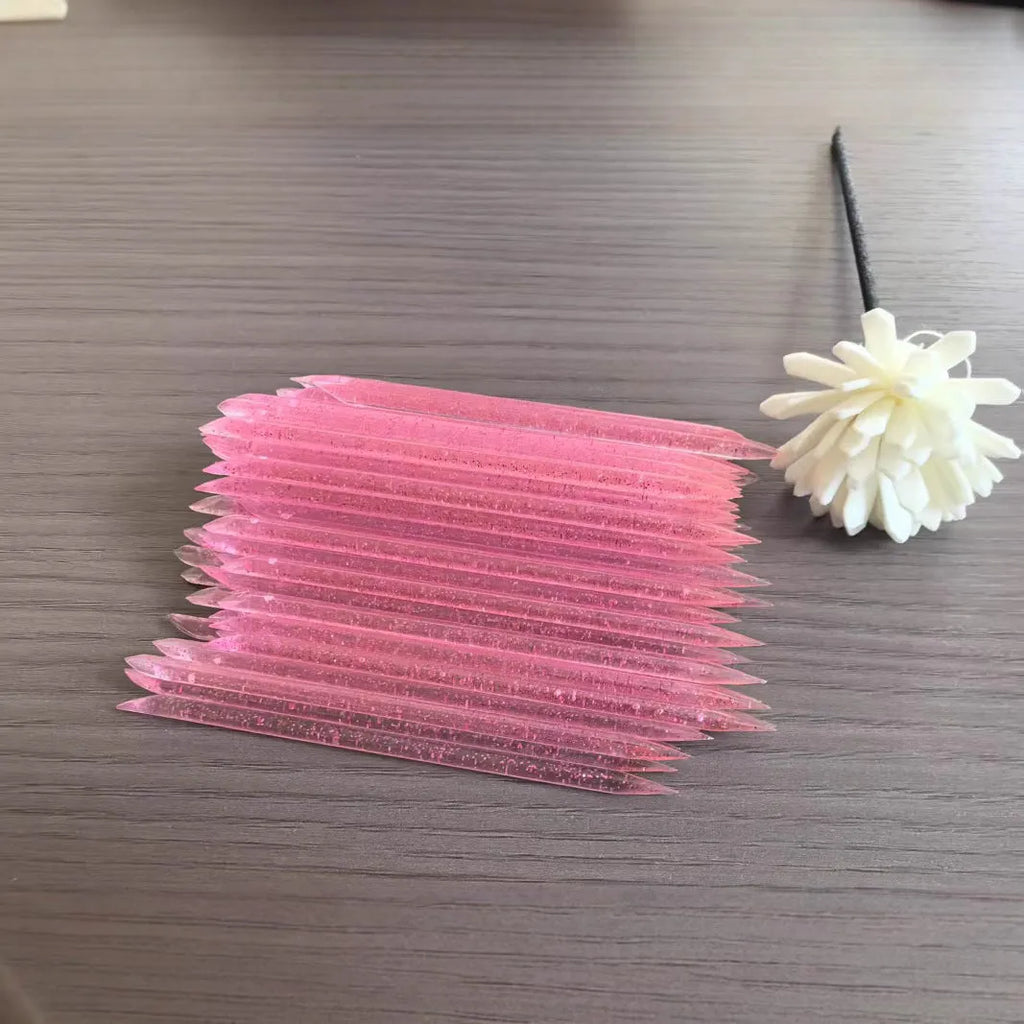 100pcs nail drill glue sticks 7.5cm and 9.3cm crystal rods in multiple colours for manicure