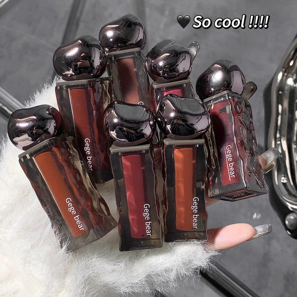 Glacier Lava Lip Lacquer in water light mirror finish with seven colour options