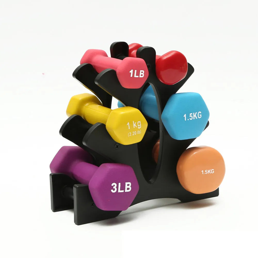 PVC dumbbell rack stand home storage holder for fitness weights
