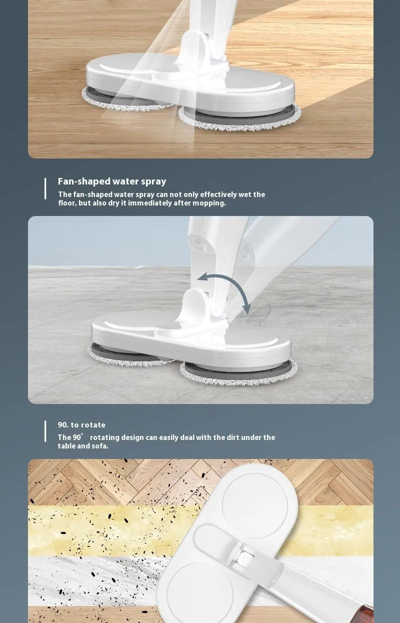 Lazy wireless sweeping and mopping all-in-one machine in S5 Green colour with USB charging port visible