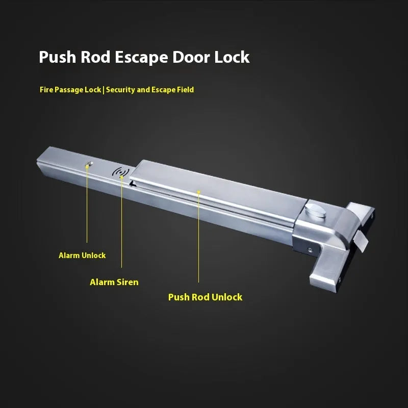Stainless steel fireproof door push lock with external handle for single doors