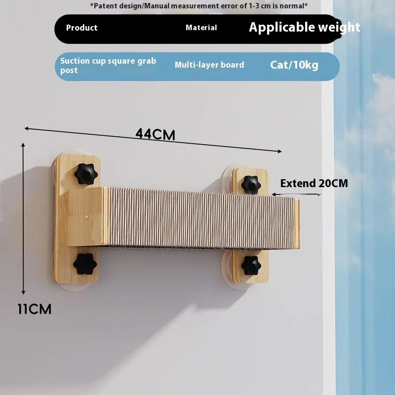 Suspended space capsule cat climbing frame with sisal scratching surfaces in multiple colour options