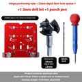 35mm hinge punch locator tool with adjustable margin settings for cabinet installation
