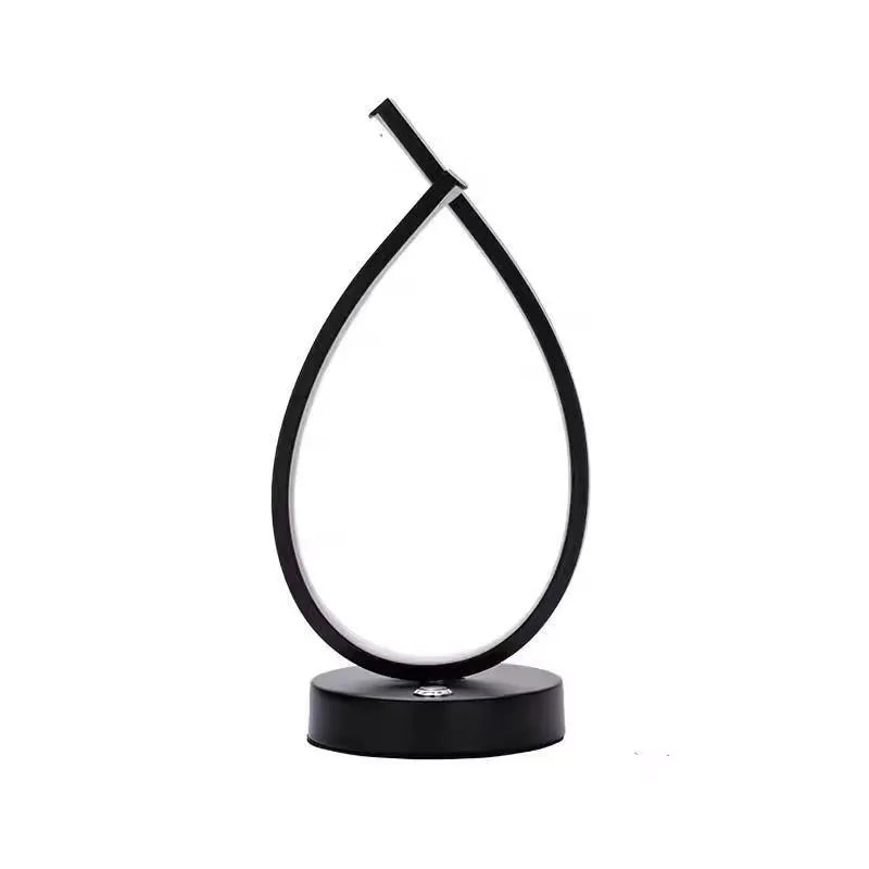 Black or white USB table lamp 30cm tall with touch or push button switch