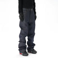 Dark blue loose straight denim jeans for men