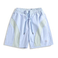 Men's quick-drying black sports shorts with elastic waistband and loose straight-leg fit