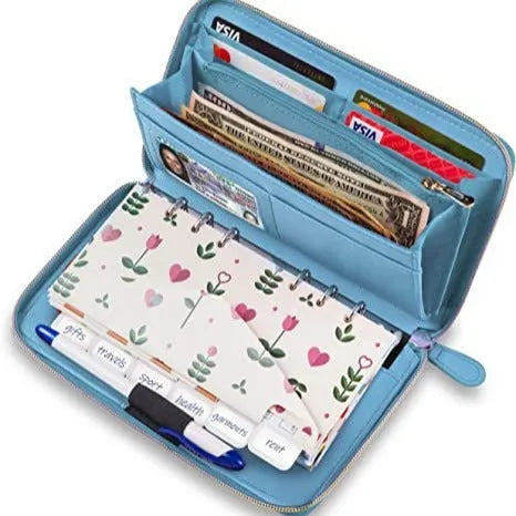 Slim anti-theft RFID blocking card holder wallet in PU leather showing multiple colour options