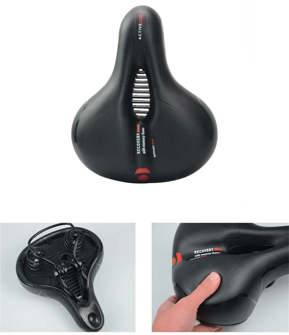 Bicycle cushion set with silicone padding, waterproof cover, 6mm wrench and tyre patch kit