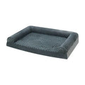 Light grey cloth dog kennel for medium-large breeds showing soft sides and low-wall design