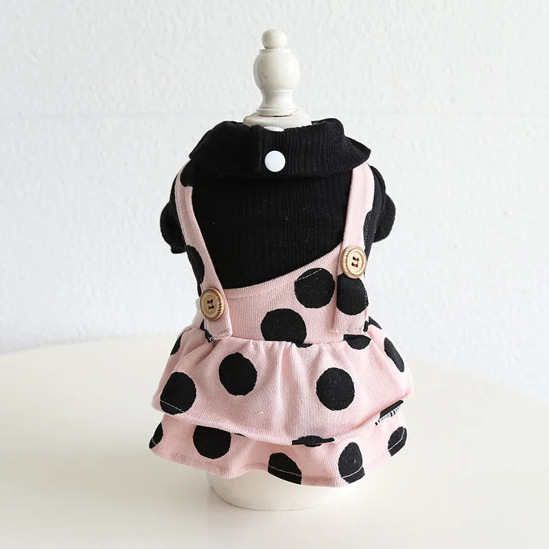 Lapel shoulder strap dog clothing in casual style with size options from XS to XL