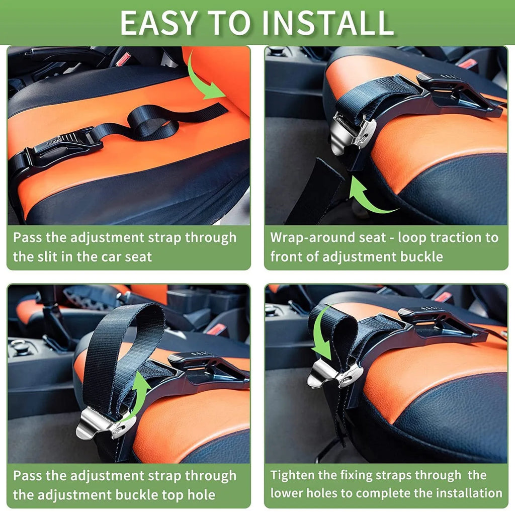 Black ABS polyester pregnant women's safety belt anti-strangulation device with metal buckle