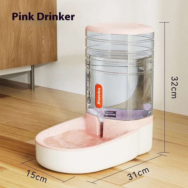 Automatic pet water fountain with 3.8 litre capacity in blue, green, grey, or pink colours for dogs and cats