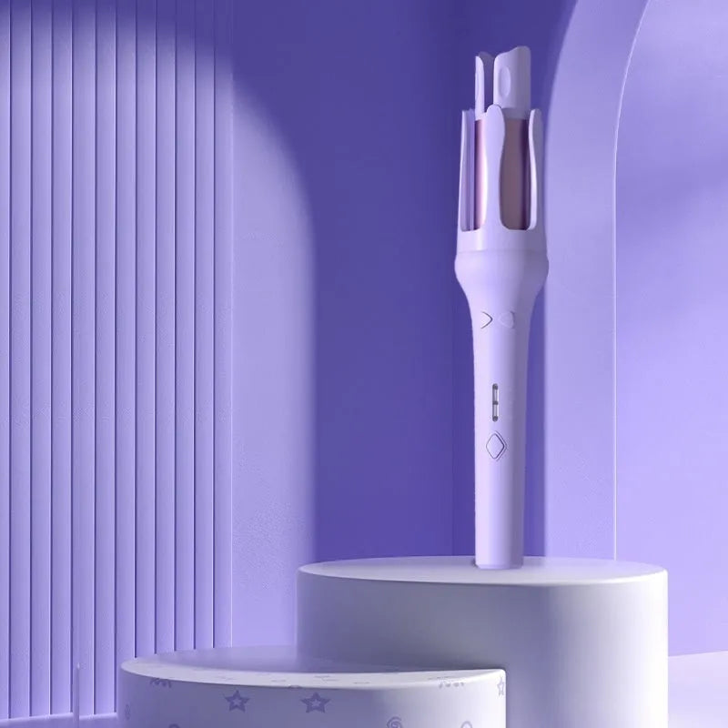 White and Chigo brand automatic hair curler with 32mm barrel and wired power plug