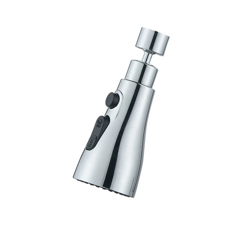 Universal Pressurized Faucet Sprayer in matte black with 360 degree rotating head and three spray modes