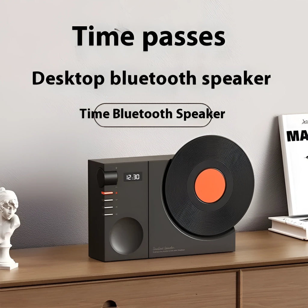 Mini Bluetooth portable speaker in obsidian black, ivory white, coral pink or plum green colours with USB charging