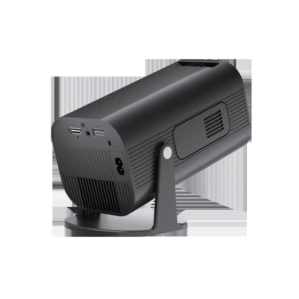 P330 portable mini projector in black or white with remote control and power cord