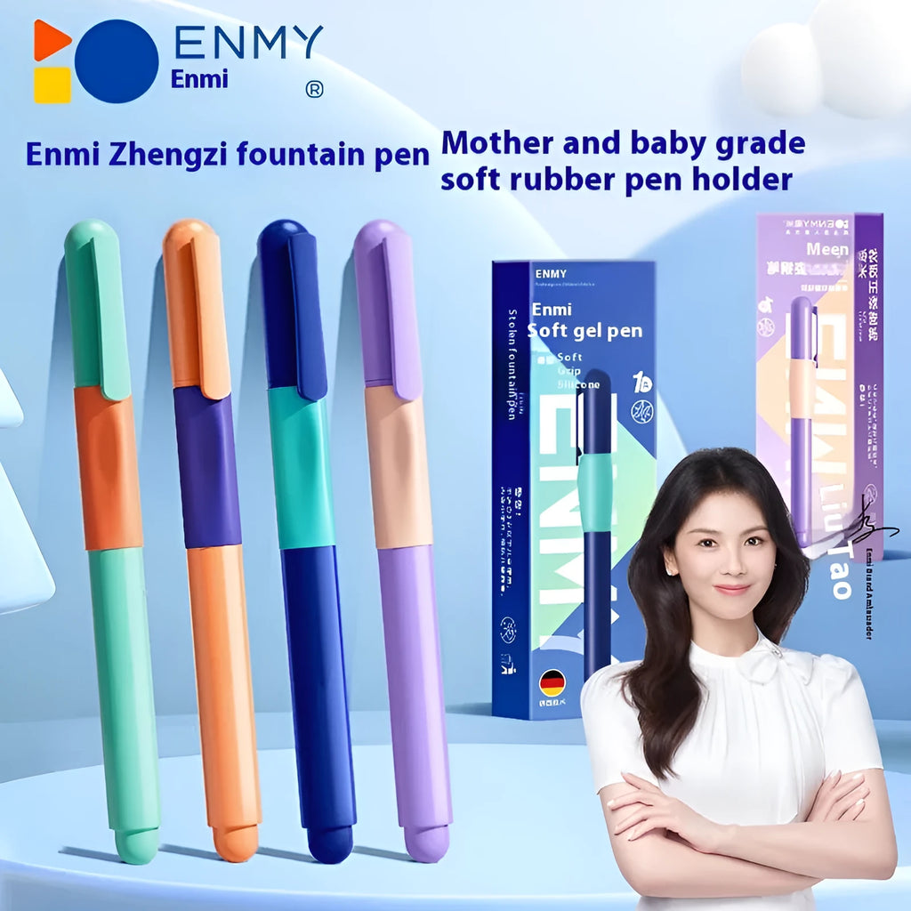 Student posture correction pen with plastic shell in blue, green, purple, or orange colour options