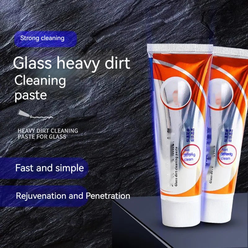 65ml white car windscreen cleaning paste tube with sponge mop applicator for removing oil stains from glass