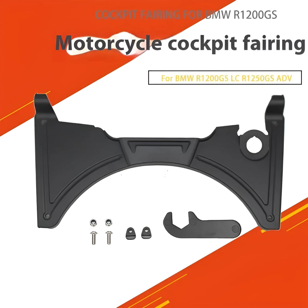 Black motorcycle cockpit bodywork fairing for BMW R1250GS and R1200GS LC adventure bikes