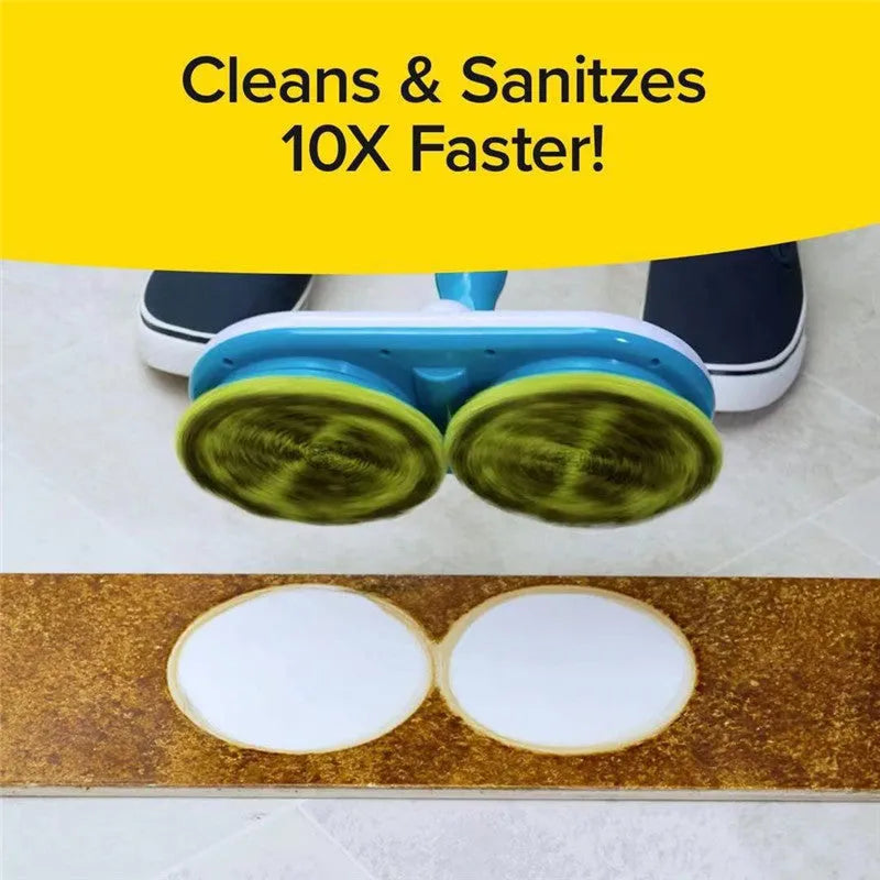 Wireless electric floor cleaning mop with USB charging and microfiber cloths