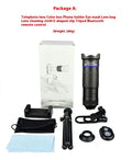 36x telephoto lens set for mobile phone external camera with monocular structure