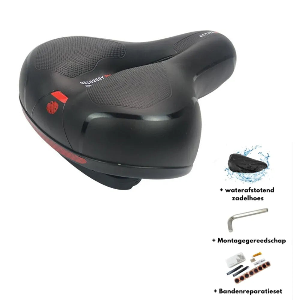 Bicycle cushion set with silicone padding, waterproof cover, 6mm wrench and tyre patch kit