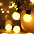 10-metre solar festival decorative light with 40 retro lamps in black line colour variations