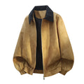 Men's stitching lapel casual jacket in Lycra fabric with side pockets