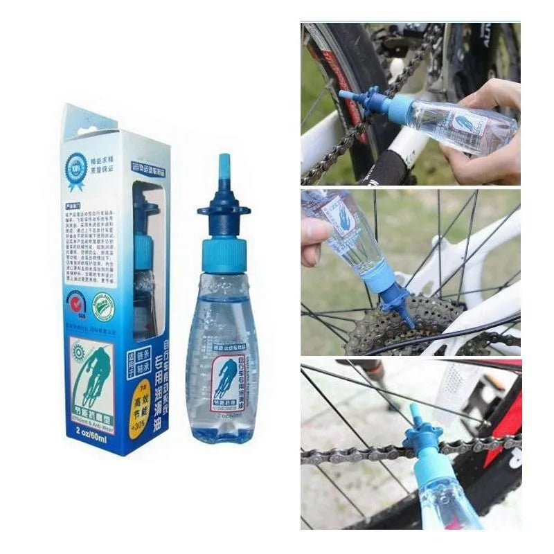 Drip Less Bicycle Chain Lubricant 60ml blue bottle, mess-free chain lube for bike maintenance