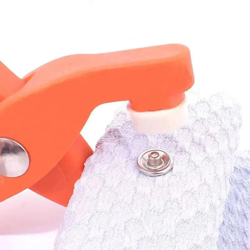 Five claw stainless steel no sew buttons 9.5mm with application pliers for children's clothing
