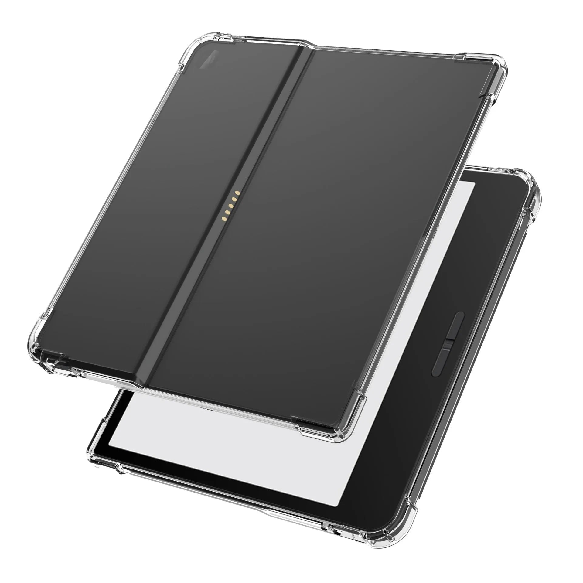 Transparent airbag protective case for 7-inch Xiaomi device showing shockproof design