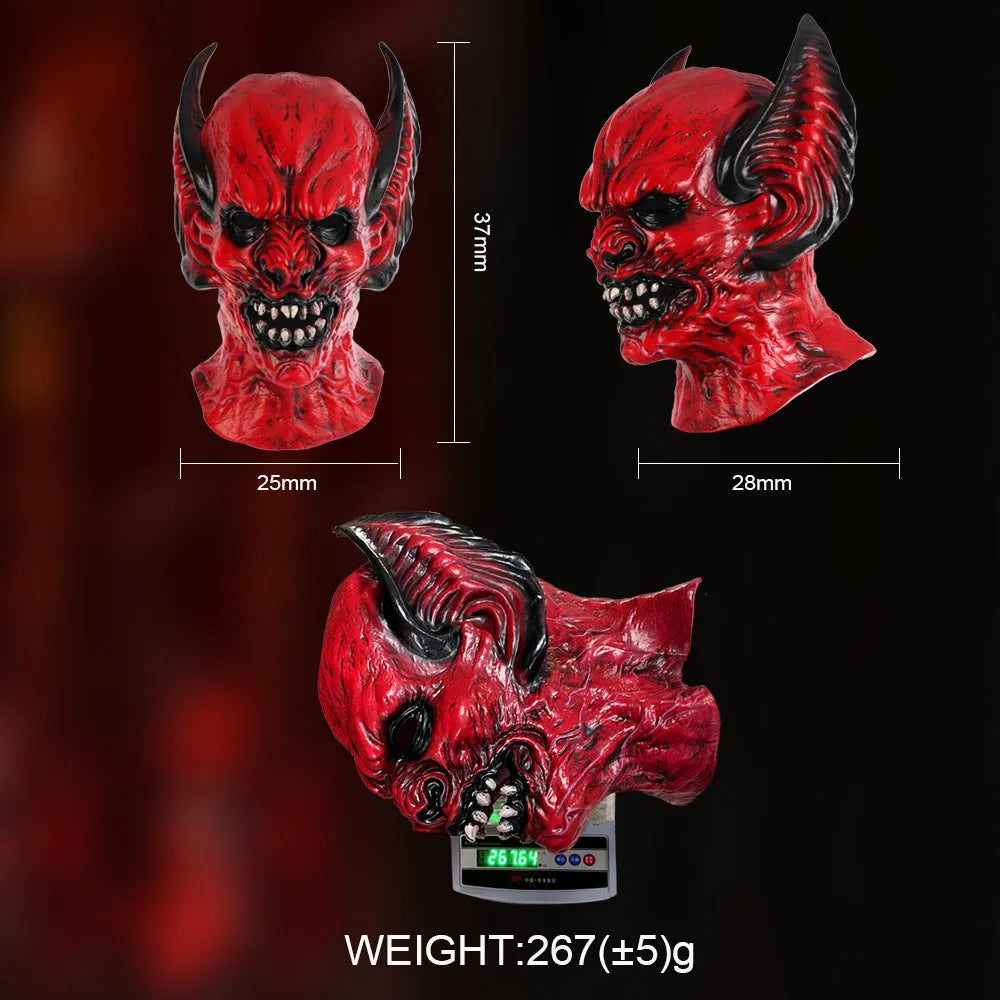 Red bat head cover party mask for Halloween Christmas horror dress up