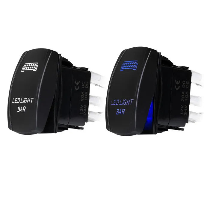 Black 2-metre off-road LED spotlight cable harness kit with integrated light bar switch for 4x4 vehicles