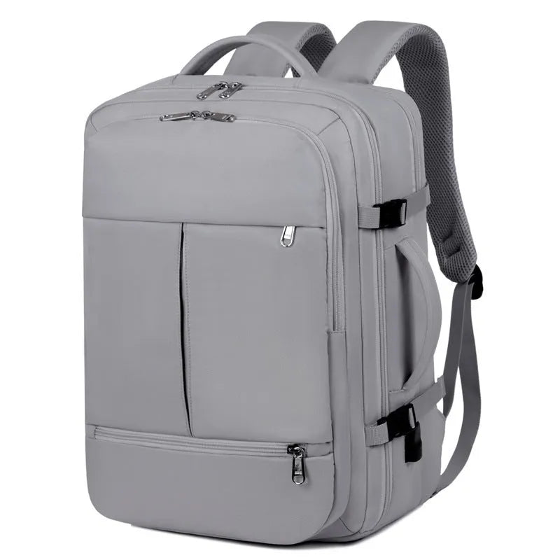 Waterproof Oxford cloth business travel backpack with multiple pockets and laptop compartment