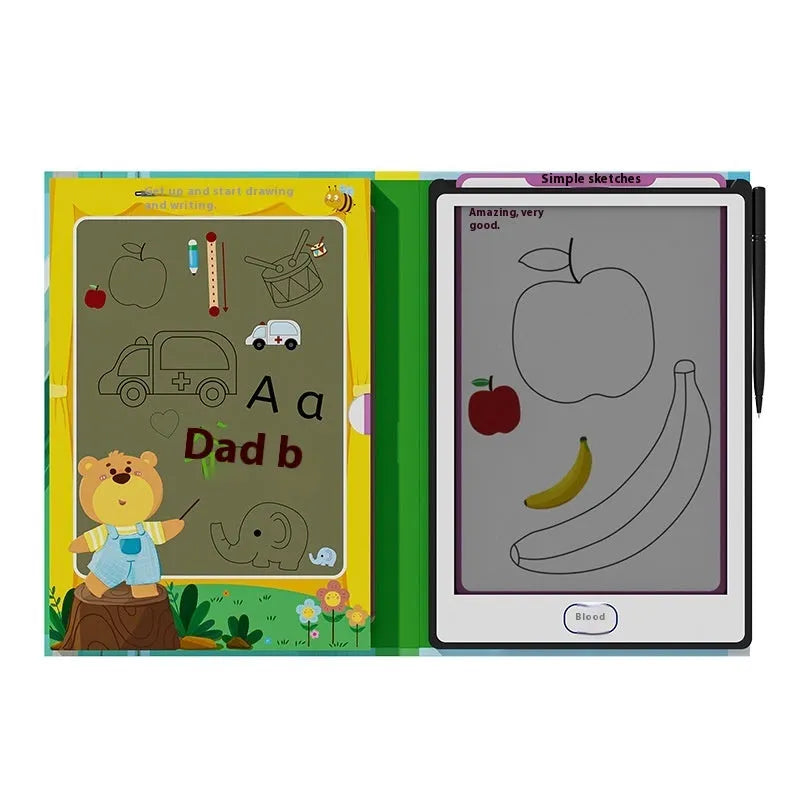 85-inch transparent LCD handwriting board with copy pen on table