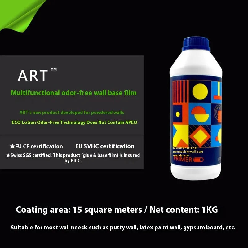 Bottle of natural glutinous rice wallpaper glue, labelled as formaldehyde-free Glue E.
