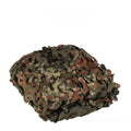 Camouflage netting sunshade in one of five colour patterns providing UV and infrared protection