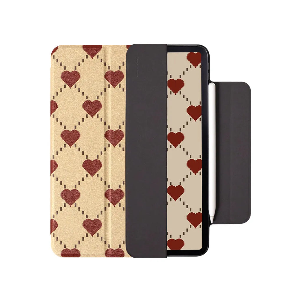 iPad Air magnetic double-sided clip protective case in polyurethane with inner shell