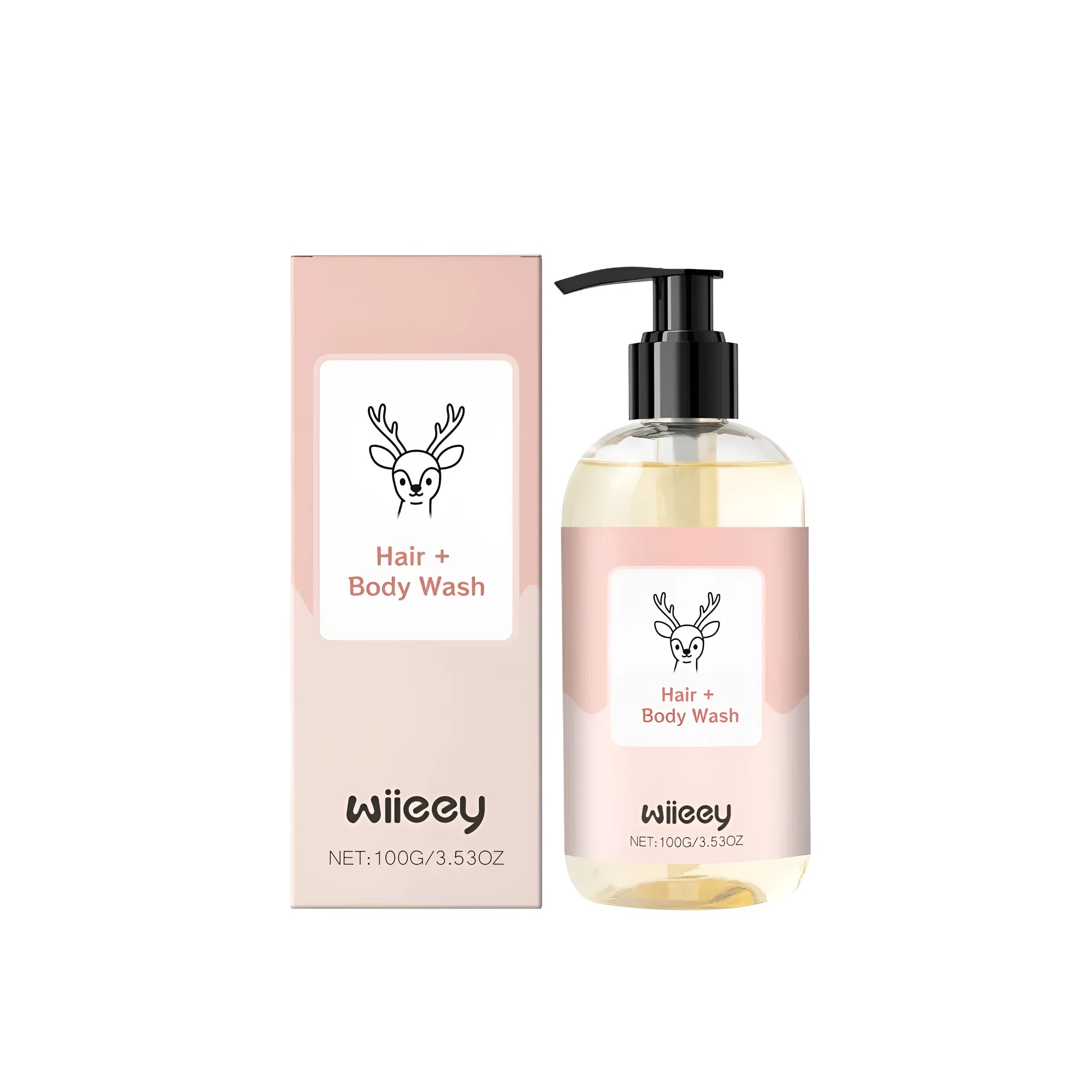 100g bottle of low sensitivity washing and bathing two-in-one liquid soap with oat extract