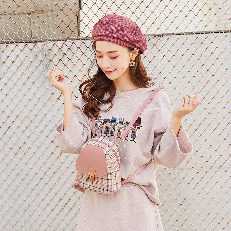 One shoulder diagonal phone bag in PU fabric shown in multiple colour options